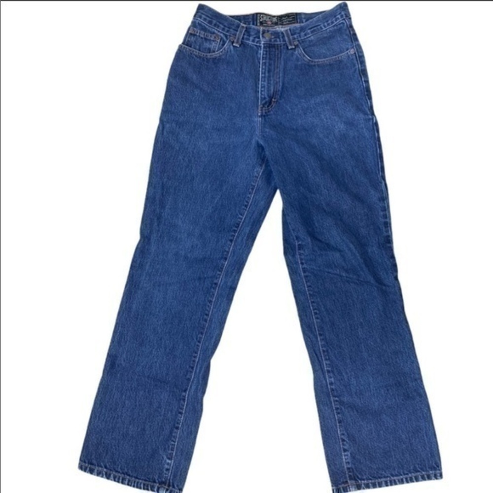 Structure dark rinse relax fit jeans